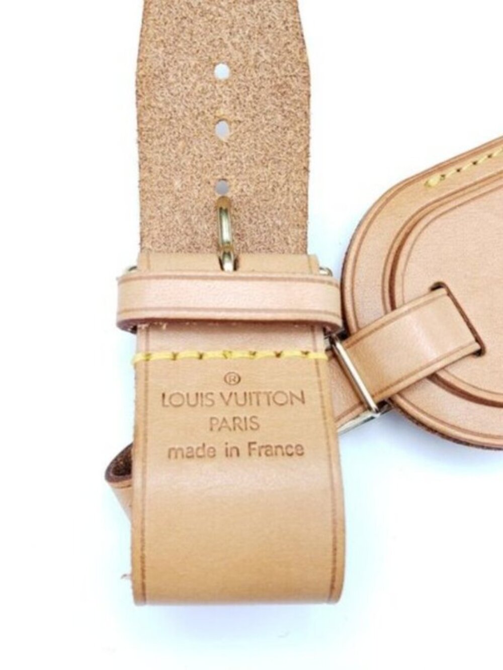 Authentic Louis Vuitton Luggage Nametag and Gold Padlock with Unbranded Keycharm - Picture 7 of 14